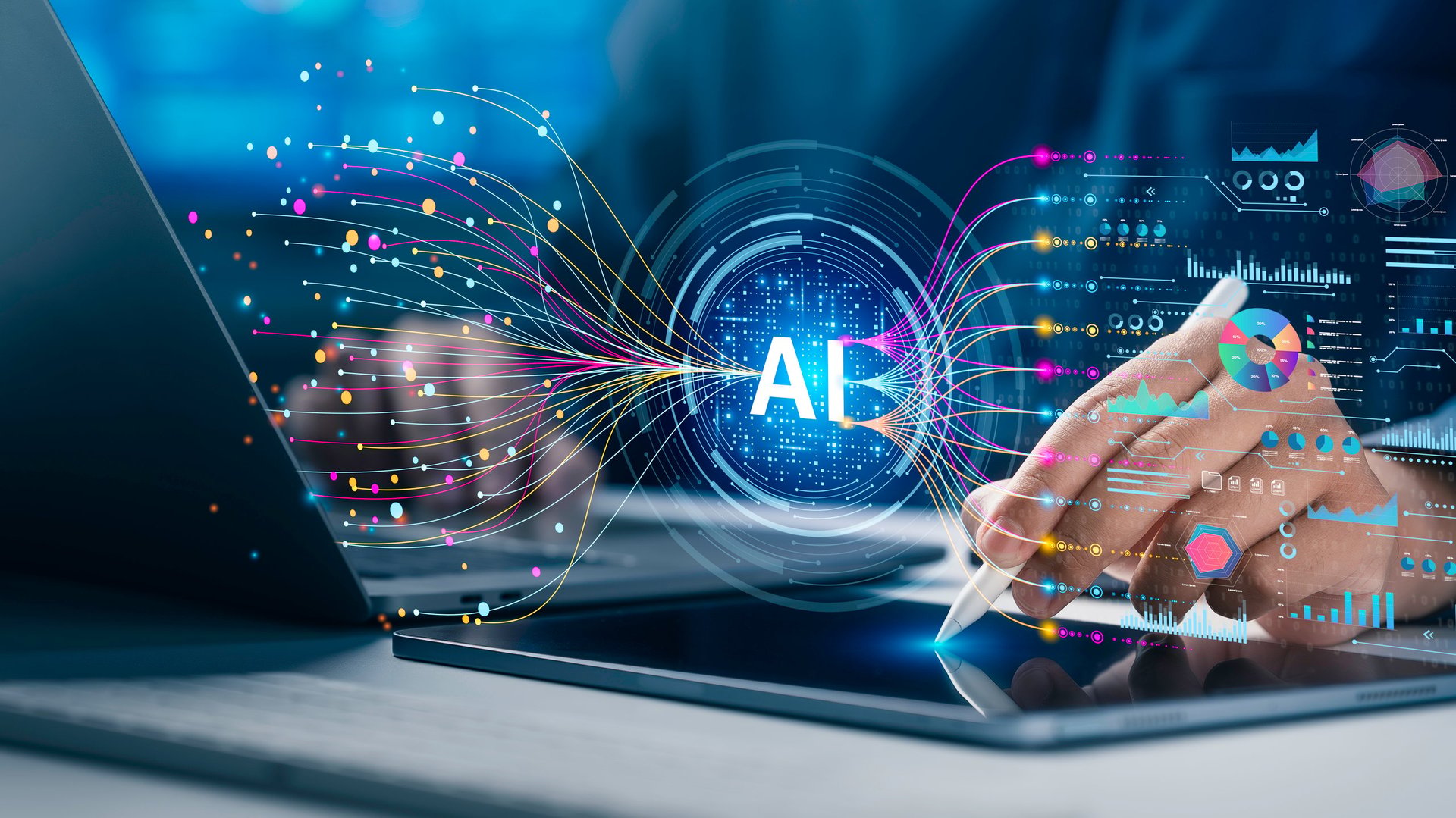 AI analytics background